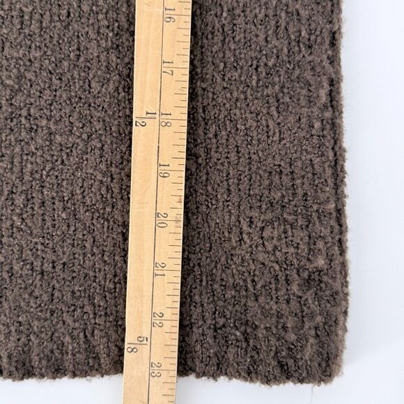 Cozy Chocolate Brown Textured Cardigan Minimalist Soft Knit Neutral Aesthetic - Picture 7 of 12